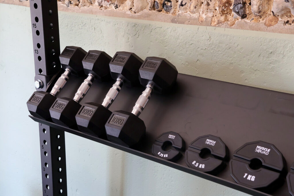 Dumbbells and fractional weight plates at The Stable Studio